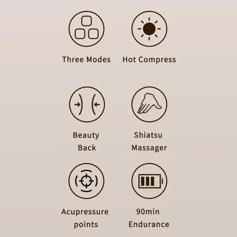 YESIDO NECK MASSAGER BEIGE MG16 thumbnail 4