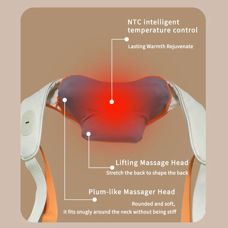 YESIDO NECK MASSAGER BEIGE MG16 thumbnail 5