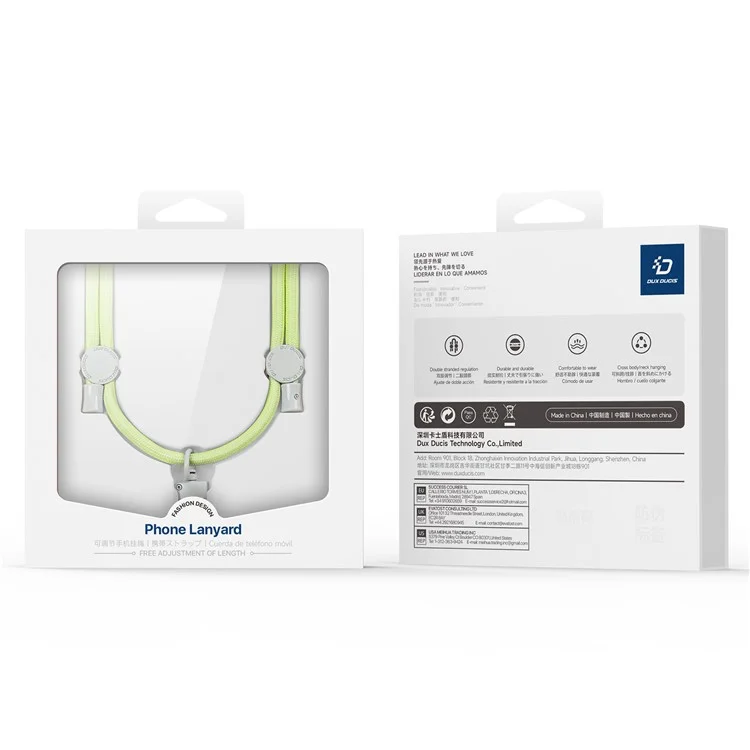 DUXDUCIS PLAZ SERIES CROSSBODY PHONE STRAP HONE LANYARD GREEN YELLOW PLAZ0003 thumbnail 2