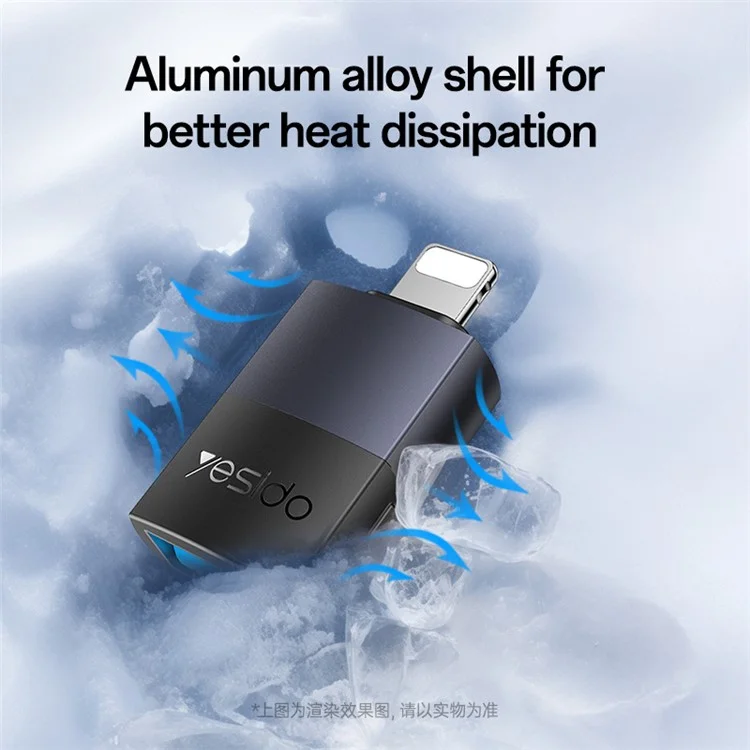 YESIDO USB A TO USB C ADAPTER BLACK GS34 thumbnail 9