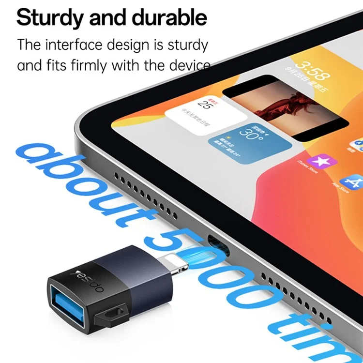 YESIDO USB A TO USB C ADAPTER BLACK GS34 thumbnail 6