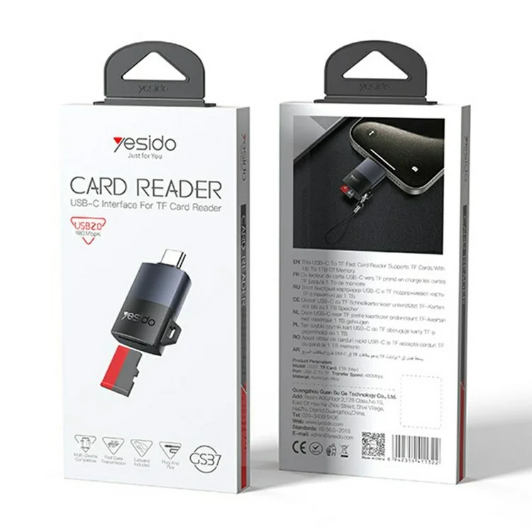 YESIDO CARD READER BLACK GS37 thumbnail 5