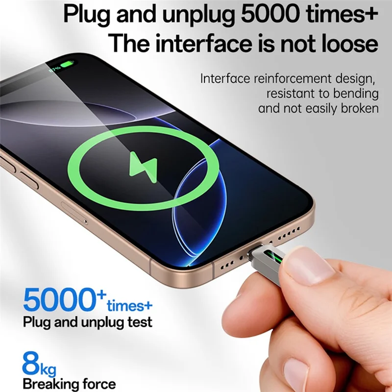 YESIDO TYPE C TO TYPE C 60W CABLE GREY CA198 thumbnail 4