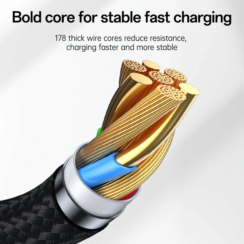 YESIDO TYPE C TO TYPE C 60W CABLE GREY CA198 thumbnail 7