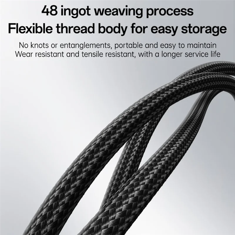YESIDO TYPE C TO TYPE C 60W CABLE GREY CA198 thumbnail 5