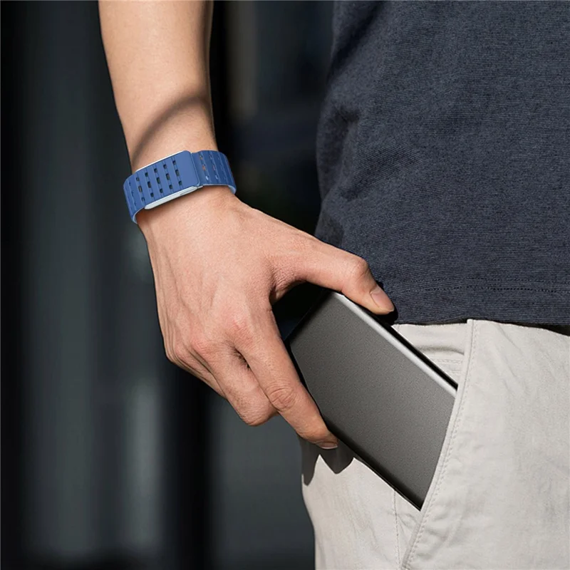 WHOOP 5.0 BREATHABLE MAGNETIC WRIST BAND STRAP BLUE thumbnail 5
