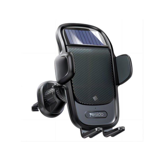 YESIDO SOLAR ENERGY TOUCH INDUCTION AIR VENT CAR HOLDER C164 BLACK