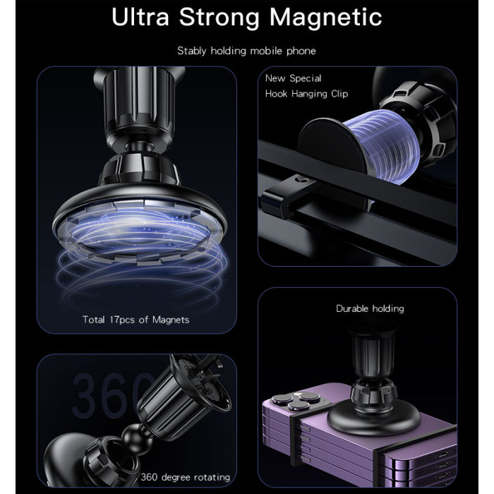 YESIDO MAGNETIC HOLDER C156 BLACK thumbnail 4