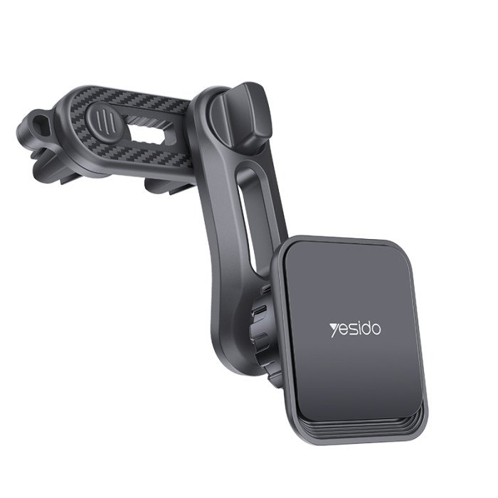 YESIDO 720 DEGREE ADJUSTABLE DOUBLE AIR OUTLET MAGNETIC CAR HOLDER BLACK C106