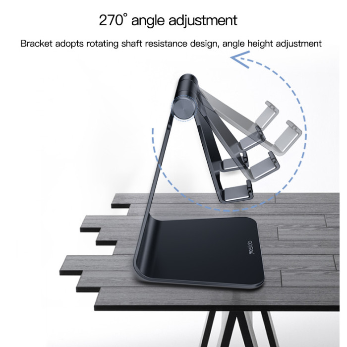YESIDO MINI FOLDABLE DESKTOP STAND BLACK C96 thumbnail 4
