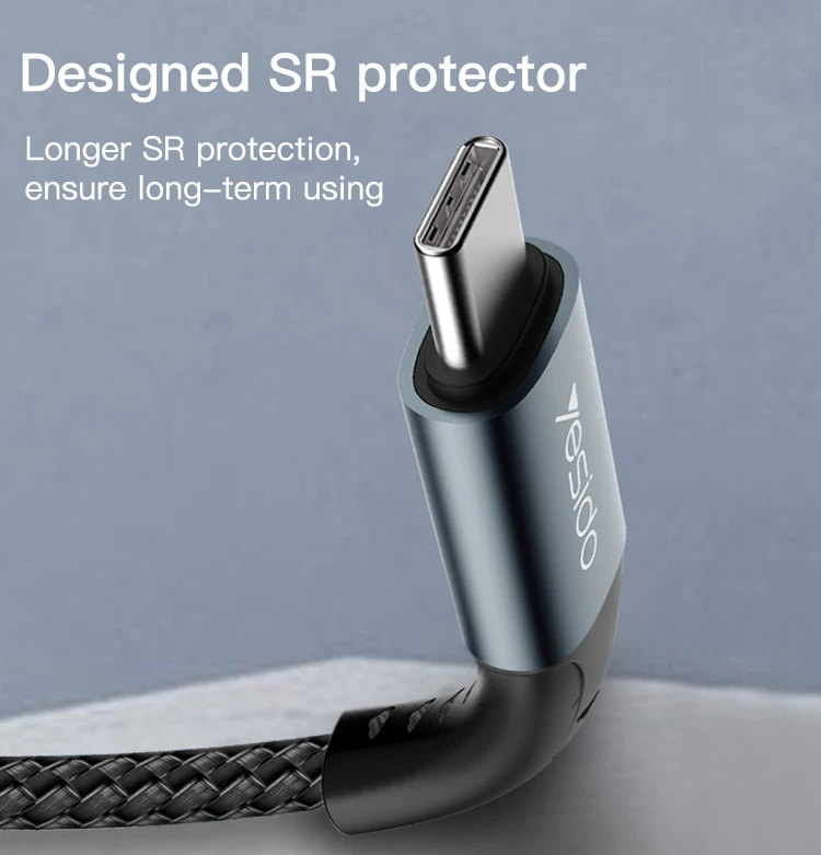 YESIDO USB-C TO USB-C CABLE 1.2M BLACK CA66 thumbnail 5