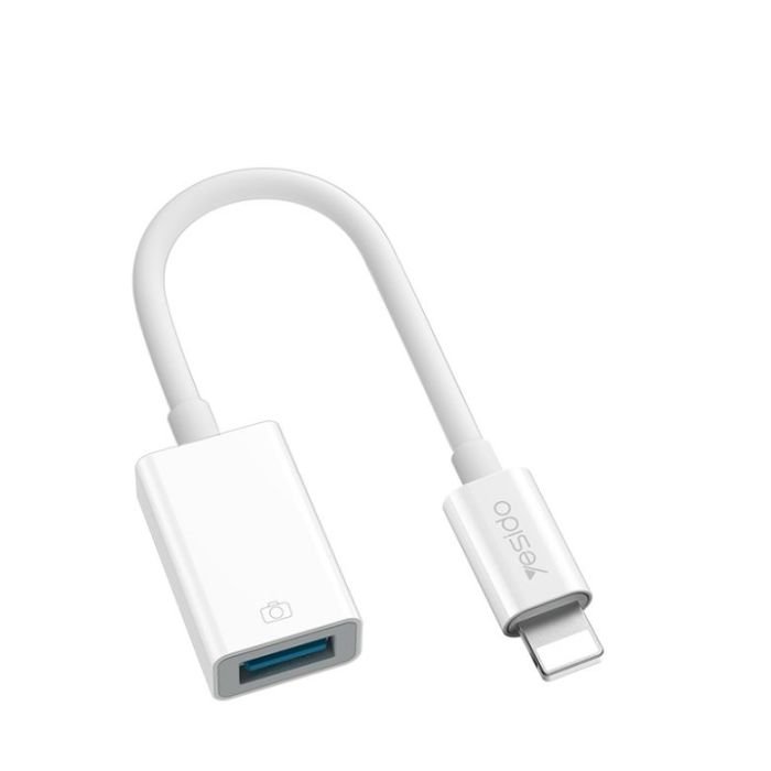 YESIDO USB 2.0 LIGHTNING OTG ADAPTER GS10 WHITE