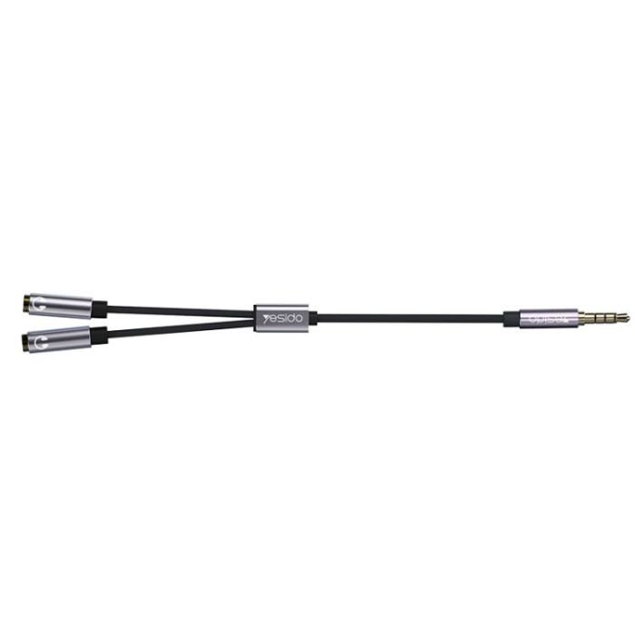 YESIDO 3.5MM MALE TO DUAL 3.5MM FEMALE MIC HEADSET AUDIO SPLITTER YAU28