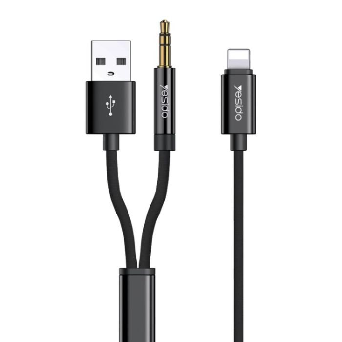 YESIDO LIGHTNING TO 3.5MM LISTENING AND CHARGING ADAPTER YAU18