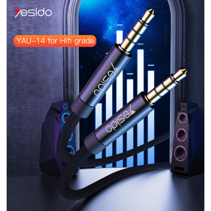 YESIDO 3.5MM TO 3.5MM CABLE BLACK 3M YAU16 thumbnail 2