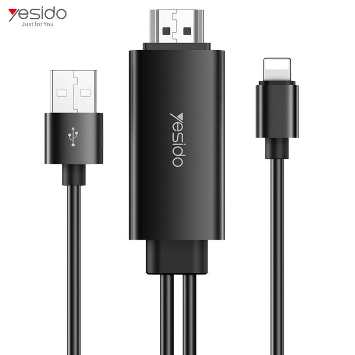 YESIDO LIGHTNING TO HDMI ADAPTER HM04 BLACK