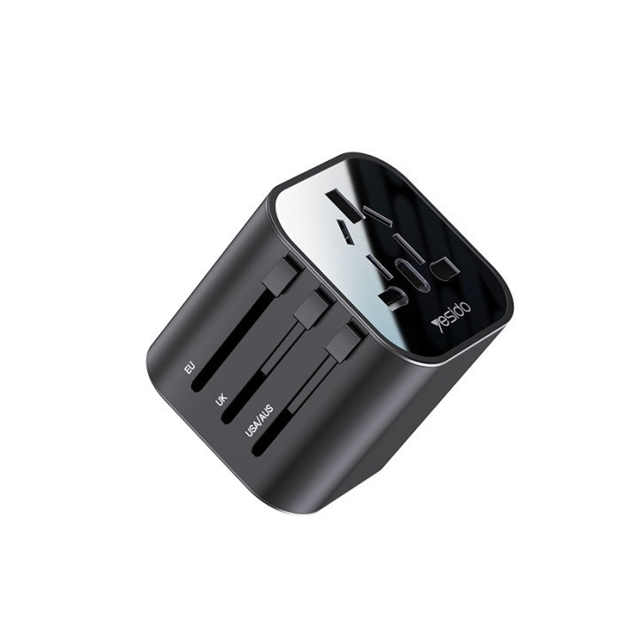 YESIDO UNIVERSAL ADAPTER BLACK MC09