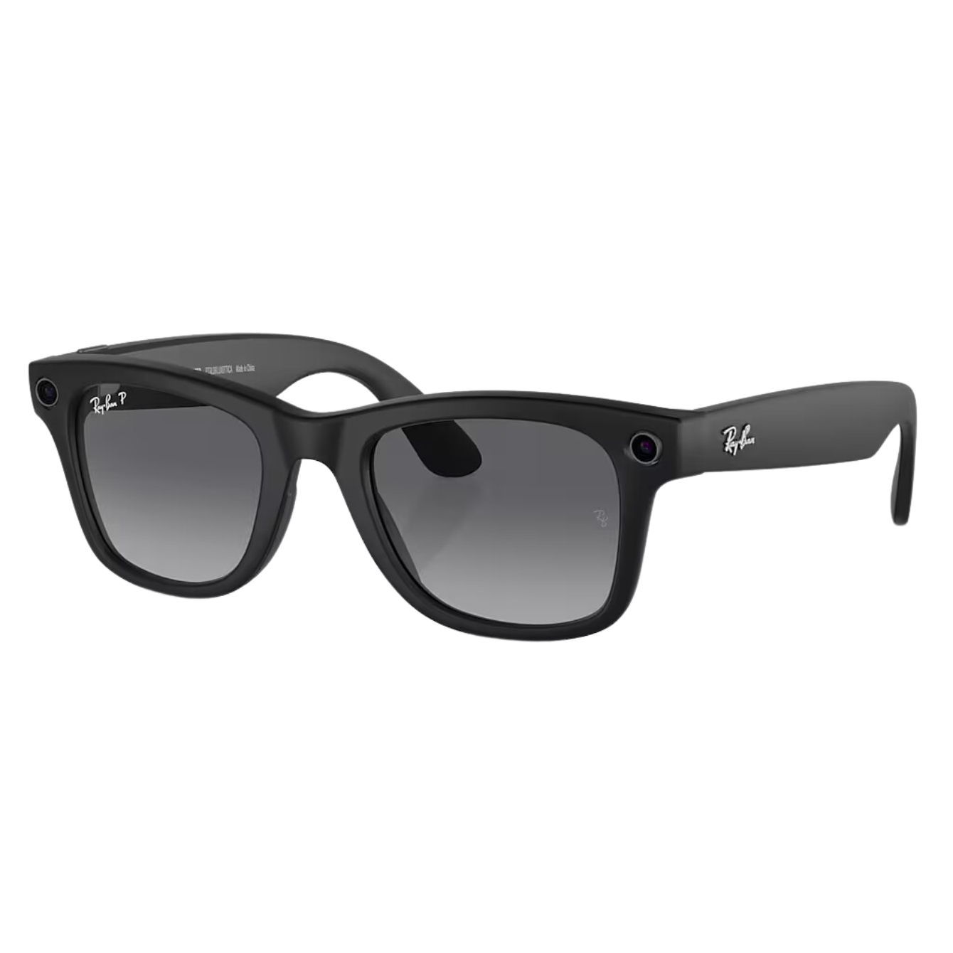 RAYBAN META WAYFARER SUNGLASSES F MATTE BLACK L POLAR GRADIENT GRAPHITE RW4006