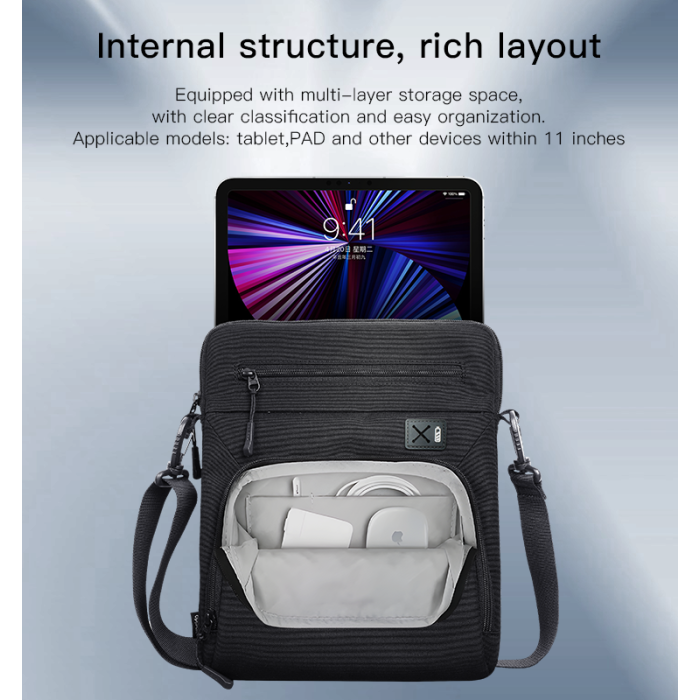 YESIDO 11 INCH SHOULDER BAG BLACK WB31 thumbnail 4