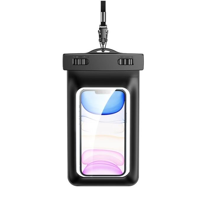 YESIDO PORTABLE WATERPROOF PHONE CASE BLACK WB10