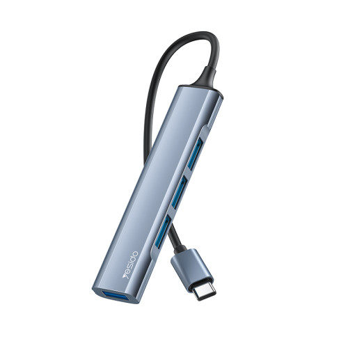 YESIDO 7 IN 1 USB-C HUB BLUE HB16