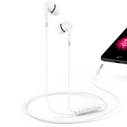 YESIDO HEAVY BASS 3.5MM AUX HEADSET WHITE YH46