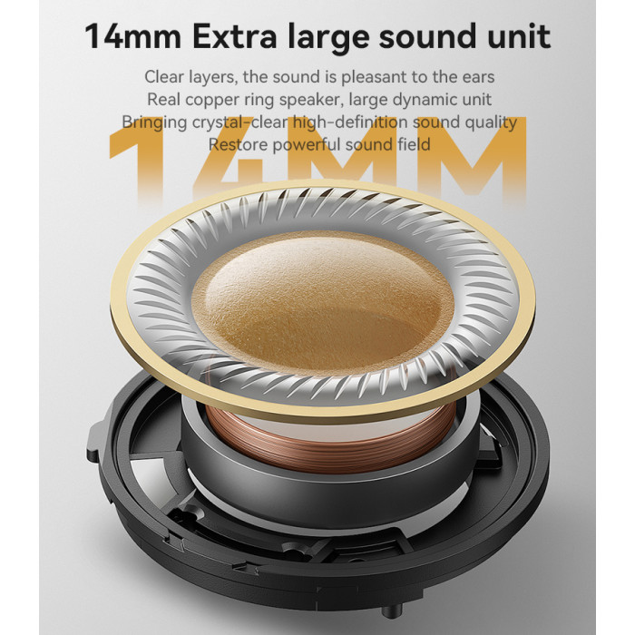 YESIDO ALUMINIUM ALLOY USB-C WIRED EARPHONE BLACK YH49 thumbnail 3