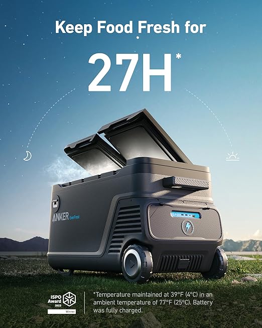 ANKER EVERFROST DUAL ZONE PORTABLE COOLER 53 L WITH 299WH BATTERY A17A22M1 thumbnail 2
