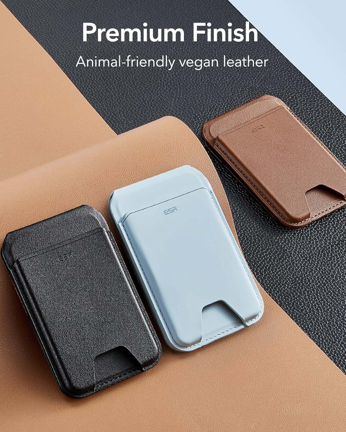 ESR MAGNETIC HALOLOCK VWGAN LEATHER WALLET STAND BROWN thumbnail 7