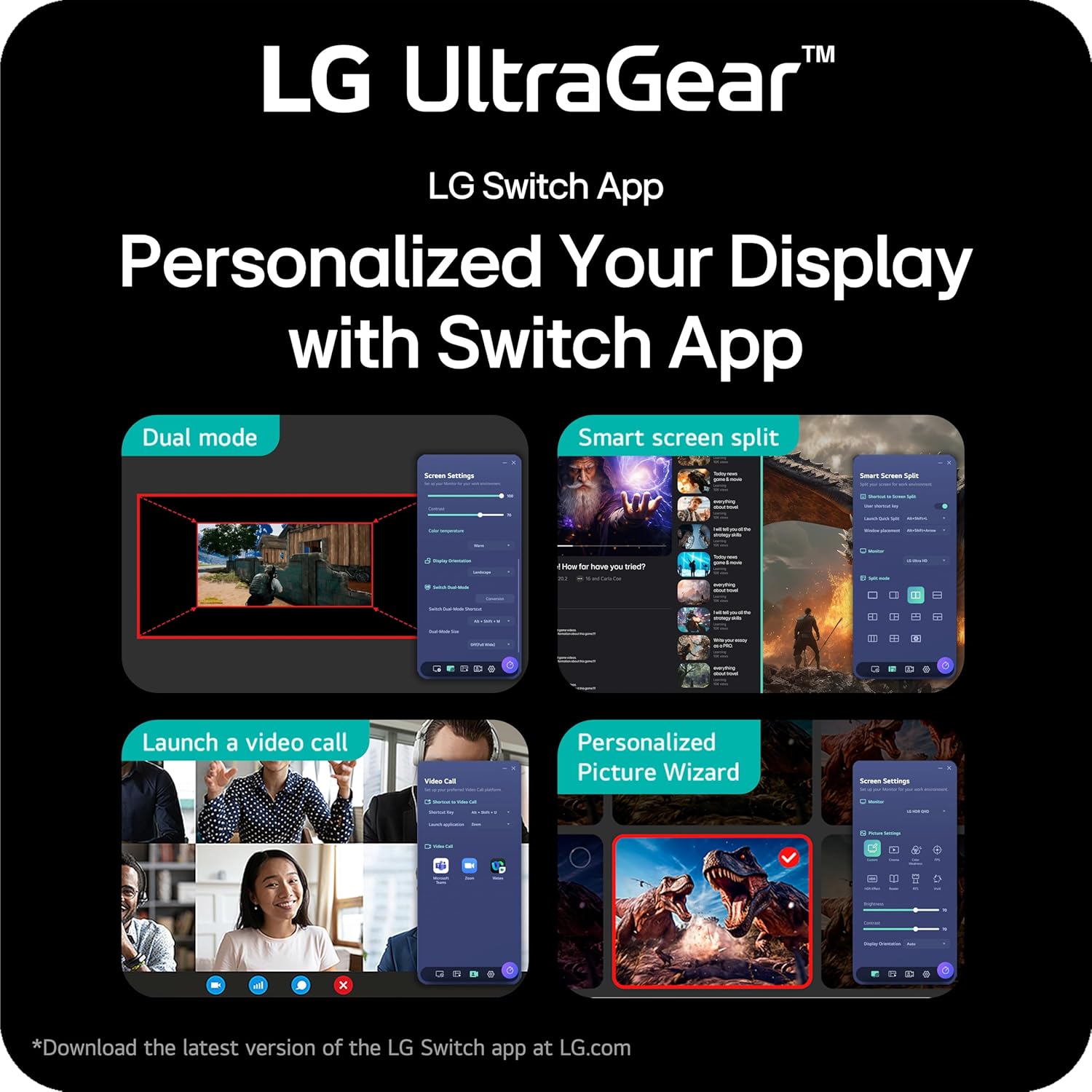 LG 27 INCH ULTRAGEAR QHD 2560 X 1440 IPS DISPLAY 300HZ 1MS GAMING MONITOR BLACK 27G640AB thumbnail 13