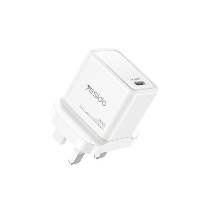 YESIDO 20W USB-C QUICK CHARGER WHITE YC01K
