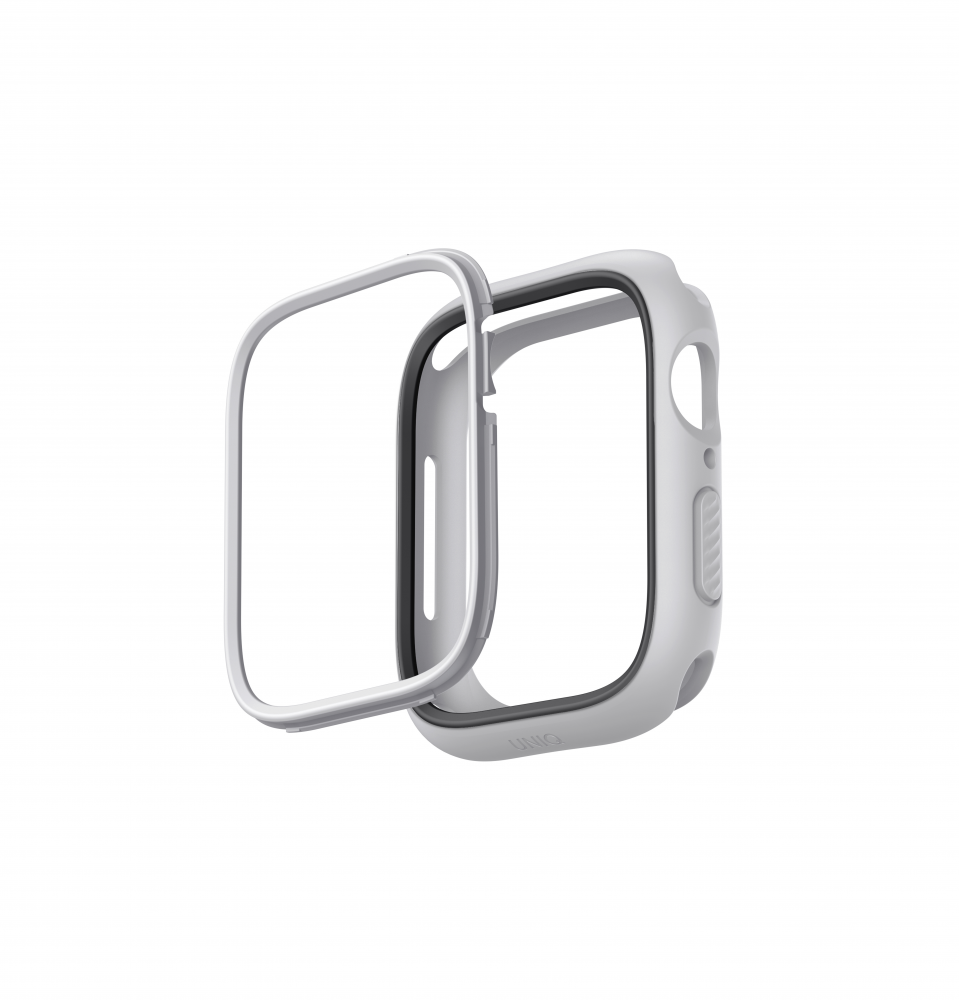 UNIQ MODUO APPLE WATCH CASE WITH INTERCHANGEABLE PC BEZEL 45/44MM CHALK