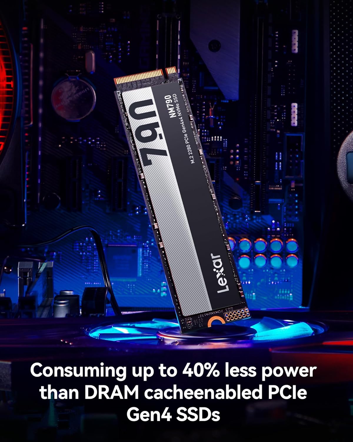 LEXAR NM790 M.2 2280 PCIE GEN4X4 NVME SSD 7400MB/S 2TB LNM790X002T-RNNNG thumbnail 5