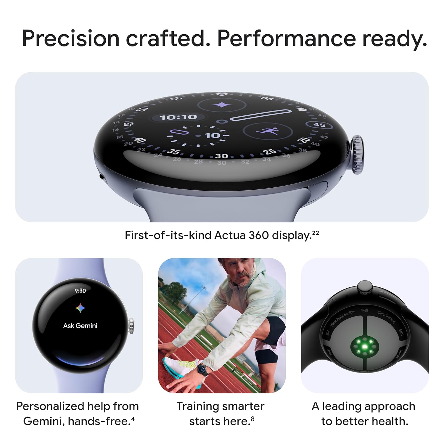 GOOGLE PIXEL WATCH 4 41MM WIFI WITH MATTE BLACK ALUMINUM CASE OBSIDIAN ACTIVE BAND thumbnail 2