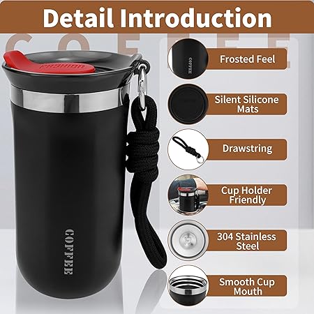 COFFEE CUP 350ML BLACK thumbnail 3