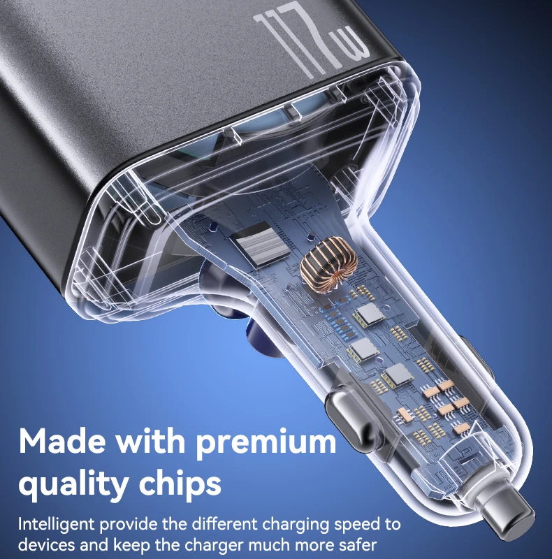 YESIDO 117W SUPER FAST CAR CHARGER BLACK Y63 thumbnail 7