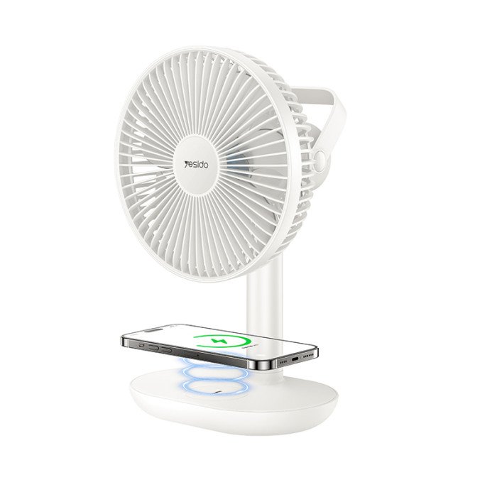YESIDO DESKTOP FAN AND 15W WIRELESS FAST CHARGER YF16