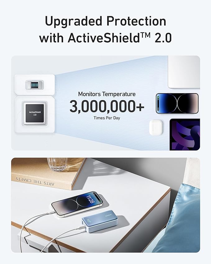 ANKER 533 POWERCORE 30W 10000MAH POWER BANK BLUE A1256H31 thumbnail 9