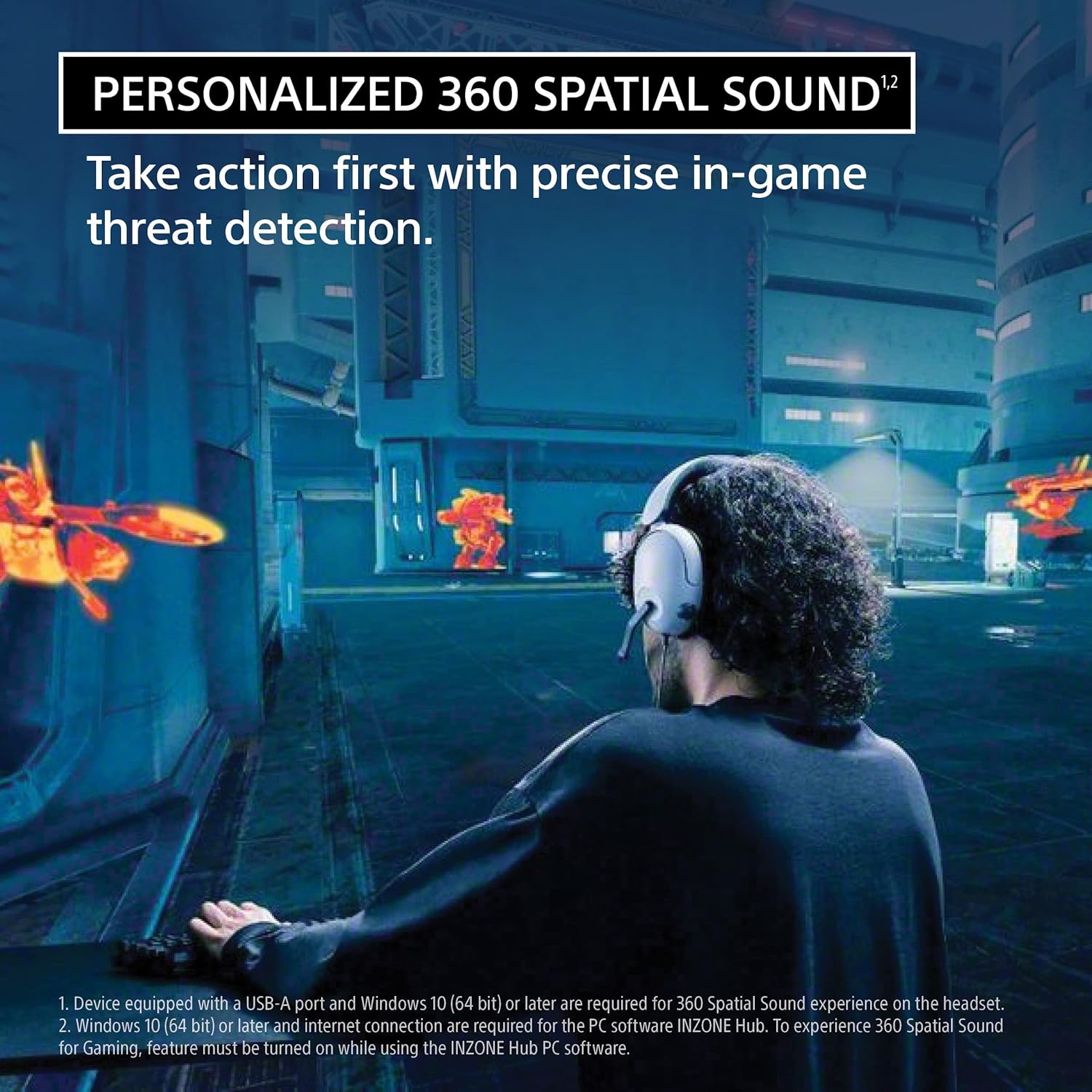 SONY INZONE H3 GAMING HEADSET PS5 WHITE MDR-G300 thumbnail 3