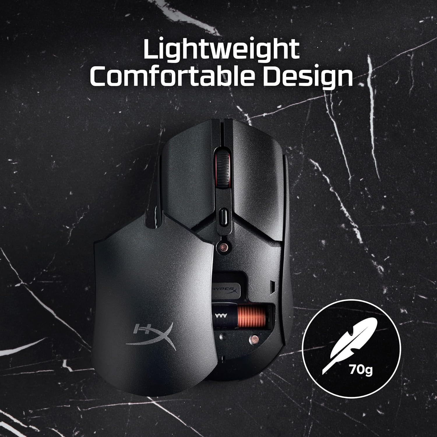 HYPERX PLUSEFIRE HASTE 2 CORE WIRELESS GAMING MOUSE BLACK 8R2E6AA thumbnail 5
