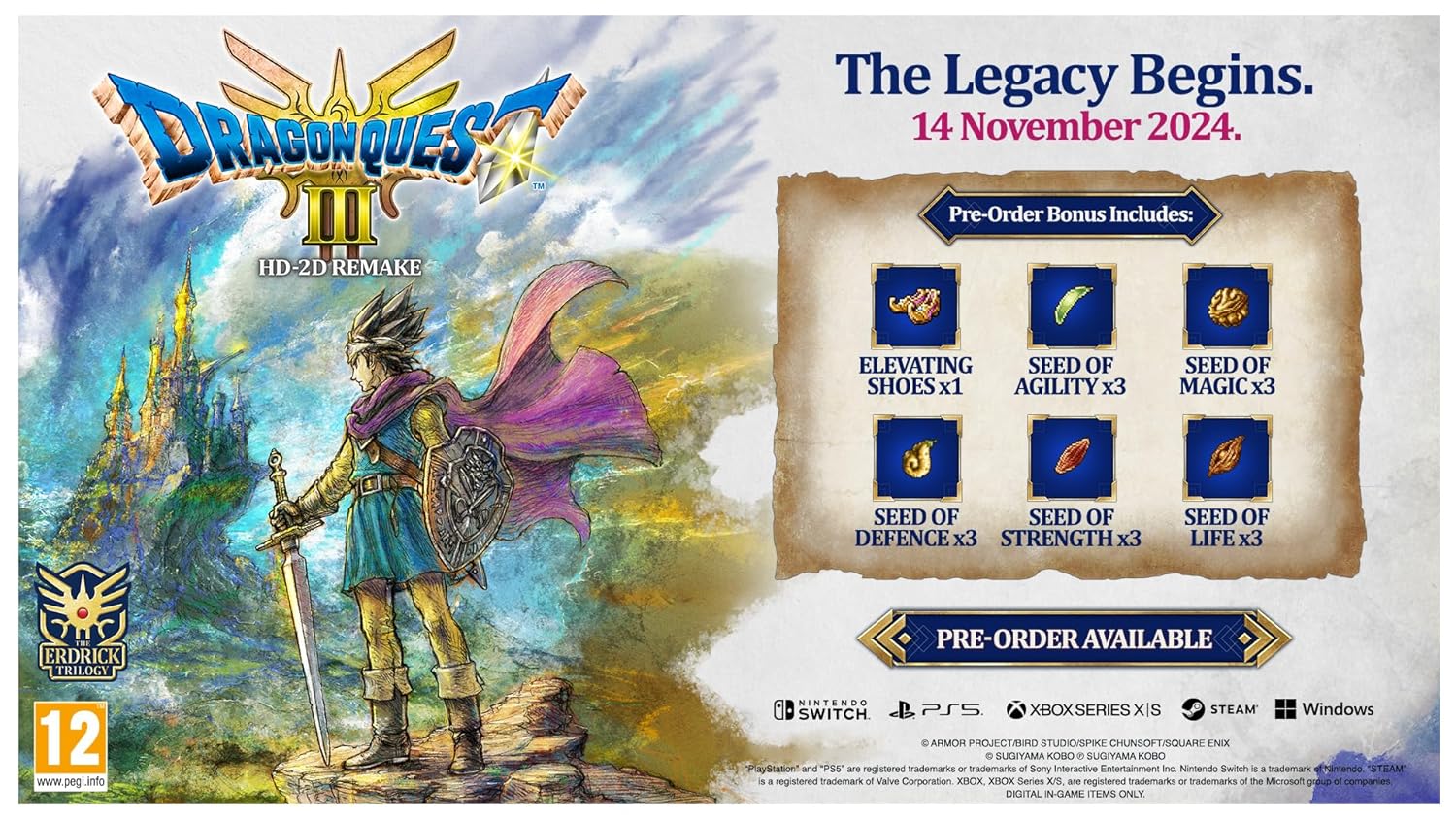 NINTENDO SWITCH DRAGONQUEST I&II HD-2D REMAKE GAME thumbnail 3
