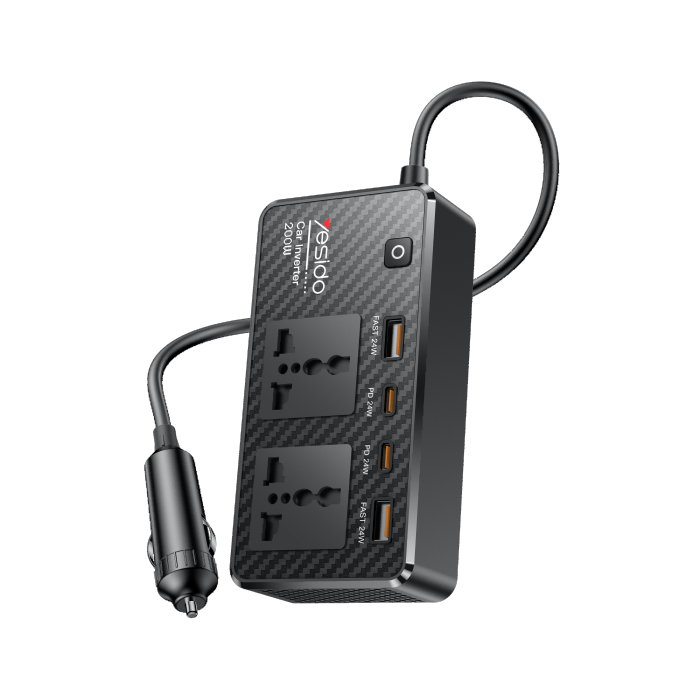 YESIDO 200W CAR POWER INVERTER BLACK VC07