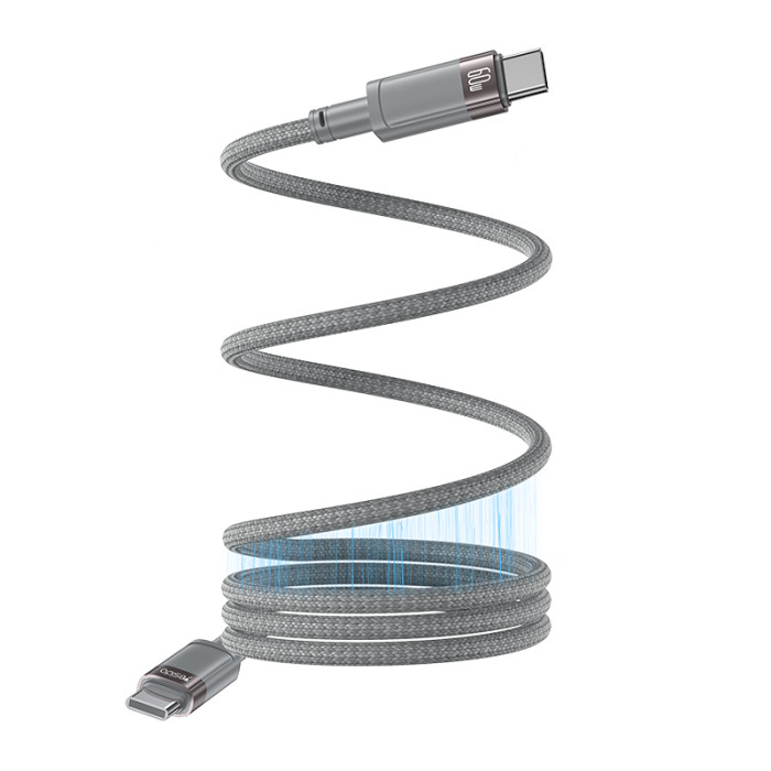 YESIDO 60W USC-C TO USB- MAGNETIC CABLE GREY CA172C