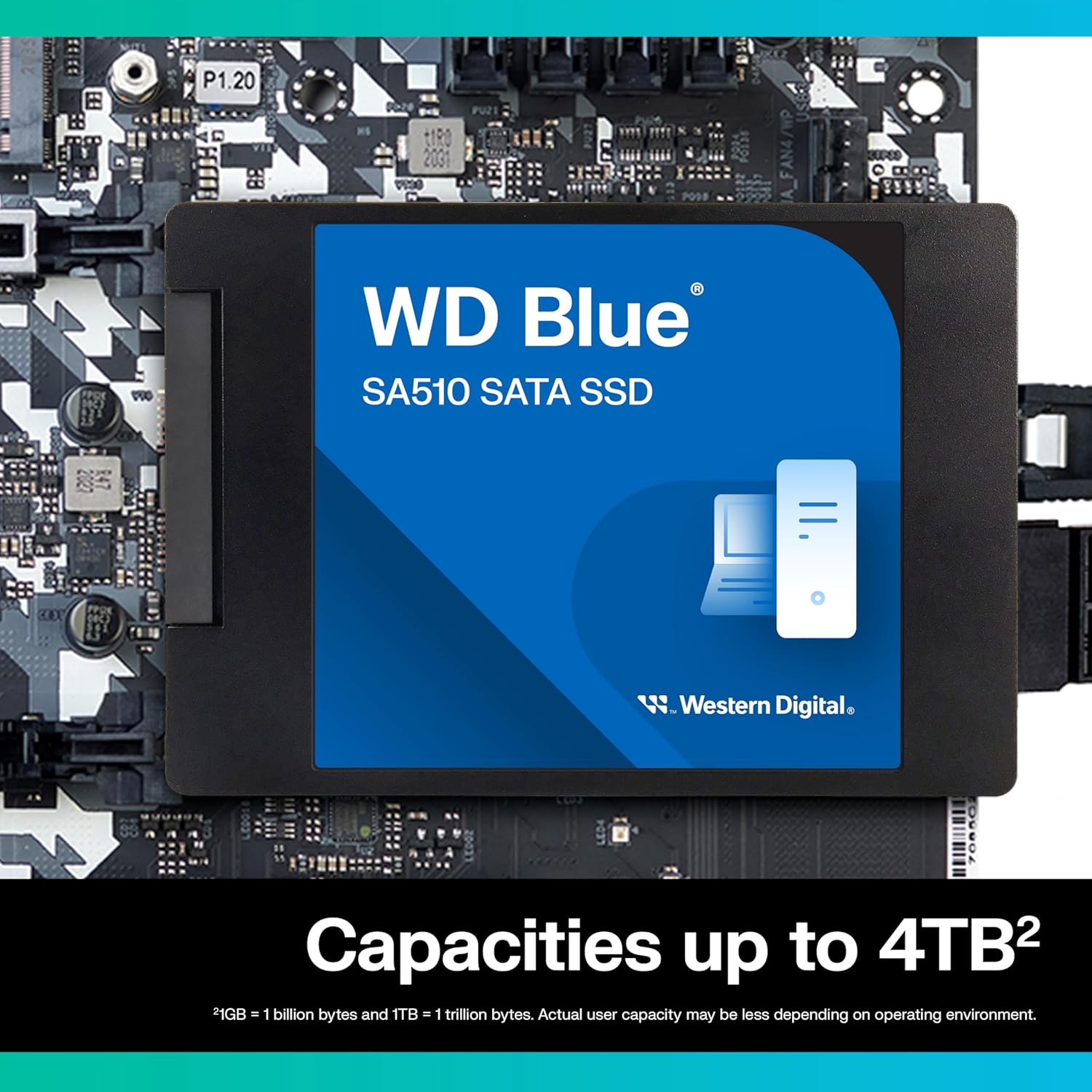 WD BLUE SSD SATA SA510 1TB UP TO 560MB/S WDS100G3B0A-00AXR0 thumbnail 3