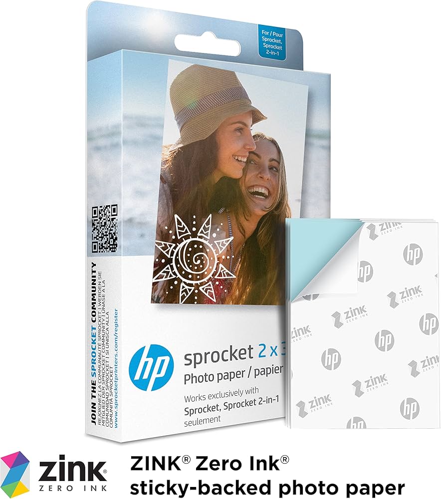 HP SPROCKET 2X3 INCH PHOTO PAPER 20 SHEET