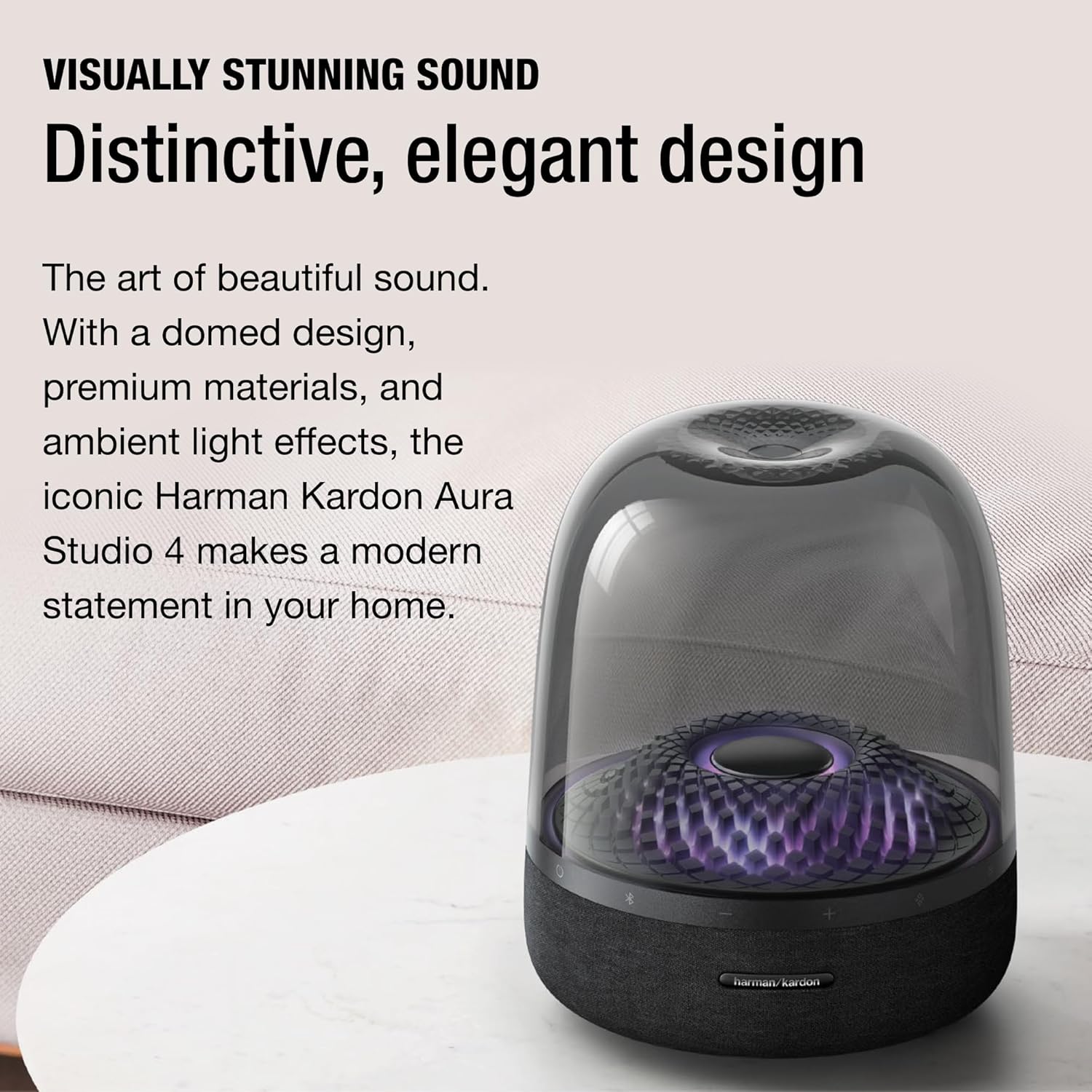 HARMAN KARDON AURA STUDIO 4 BLUETOOTH SPEAKER GRAY thumbnail 6