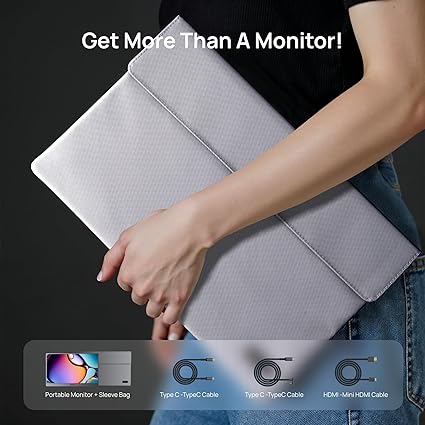 ARZOPA 16 INCH ULTRA SLIM180HZ 2560X1440 QHD PORTABLE GAMING MONITOR BUNDLE BLACK Z3FC thumbnail 6