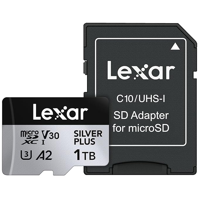 LEXAR PROFESSIONAL SILVER PLUS MICROSDXC UHS-I CARDS 205MB/S-1TB LMSSIPL001T-BNANG thumbnail 2