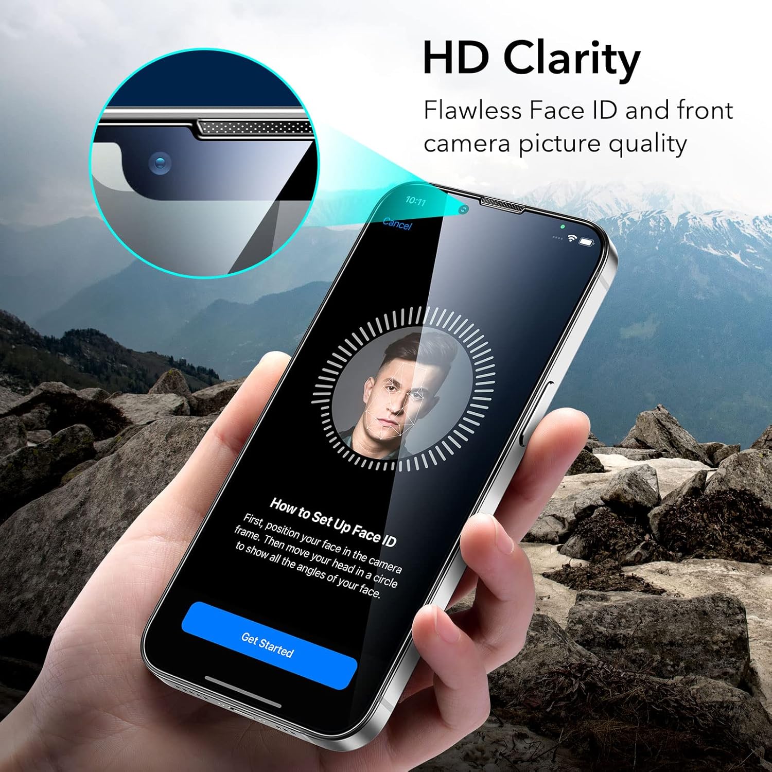 ESR IPHONE 14 PLUS/13 PRO MAX GLASS SCREEN PROTECTOR PRIVACY (2 PACK) thumbnail 8