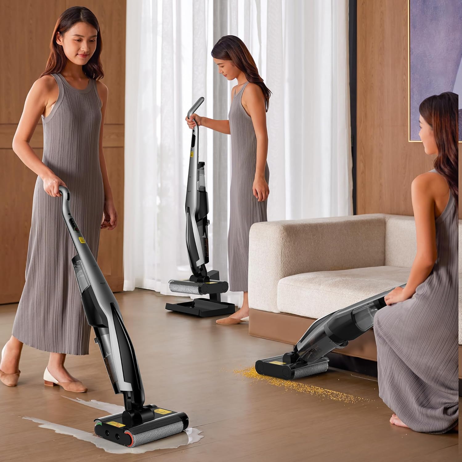 DEERMA DOUBLE ROLLER WIRELESS FLOOR CLEANER DEM-VX96W thumbnail 9